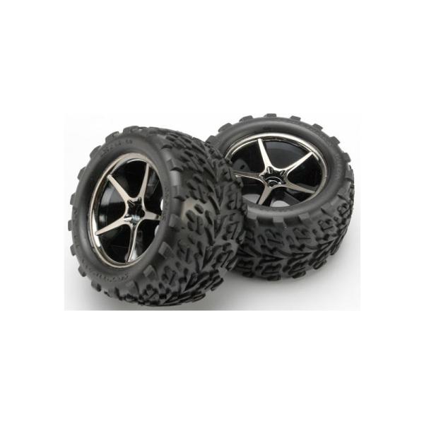 Traxxas kolo 2.2", disk Gemini čierny chróm, pneu Talon (2)
