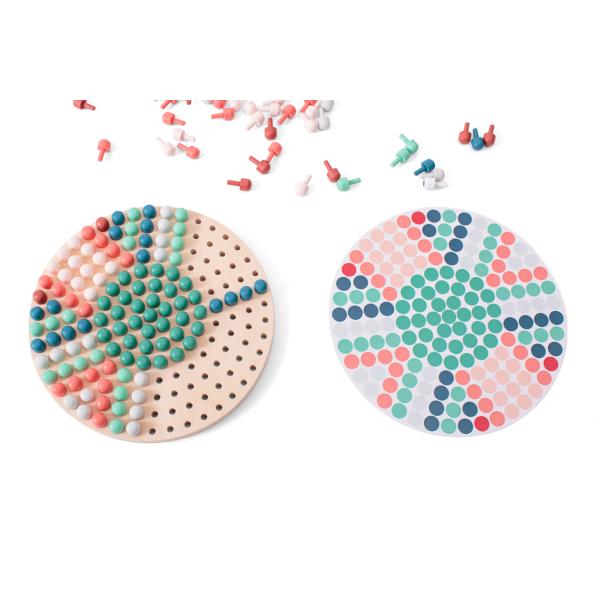 BS Toys Mozaika s dřevěnými kolíčky