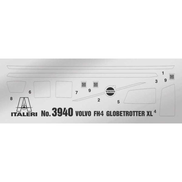 Model Kit truck 3967 - Volvo FH Low Roof (1:24) (obrázek 4)