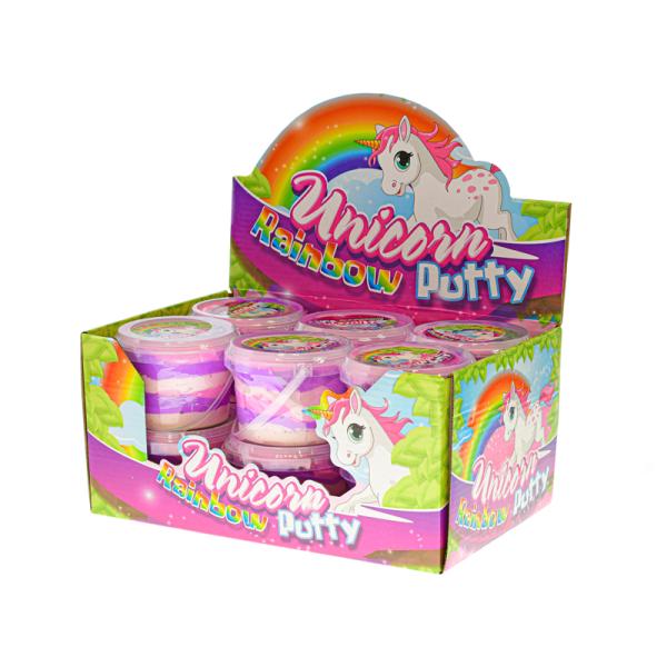 Unicorn hmota skákající 110gr jednorožec duhová v kelímku