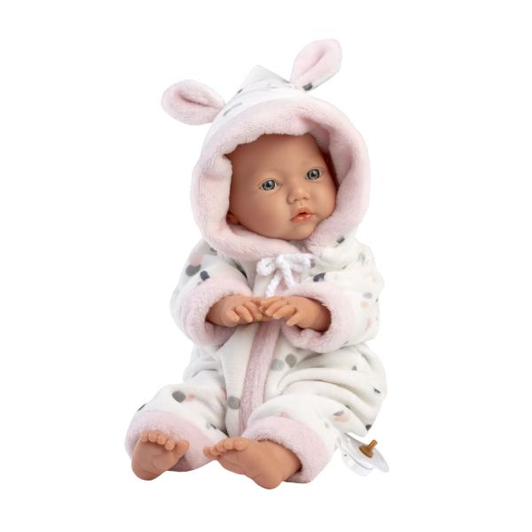 Llorens 63313 LITTLE BABY - realistická panenka miminko s měkkým látkovým tělem - 32 cm