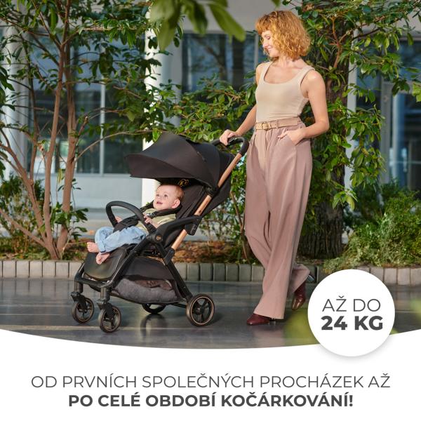 KINDERKRAFT Kočárek sportovní Apino Raven black (obrázek 4)