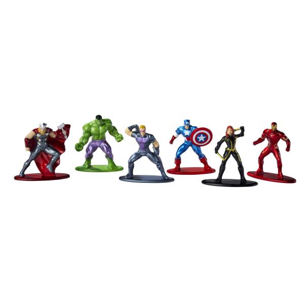 Marvel Avengers Collezione di Nano Figure in Metallo 1,65", set di 6 pezzi