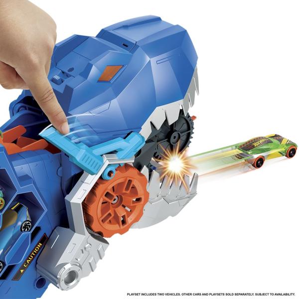 Mattel Hot Wheels City T-rex tahač se světly a zvuky (obrázek 4)