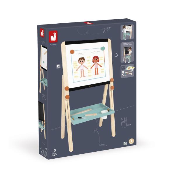 Janod Magnetická tabule oboustranná s předlohami a doplňky (obrázek 9)