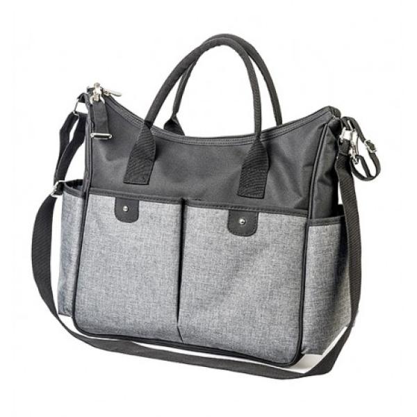 Babyono City - Borsa Multiuso Per Il Cambio Con Tappetino | Nero-image