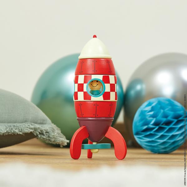 Janod Dřevěná magnetická skládačka Raketa Kit Magnet 16 cm 9 ks (obrázek 9)