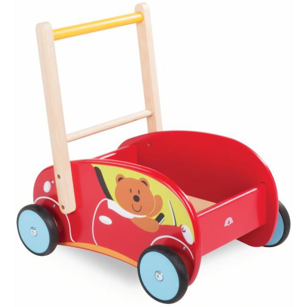 Wonderworld Dřevěné chodítko červené