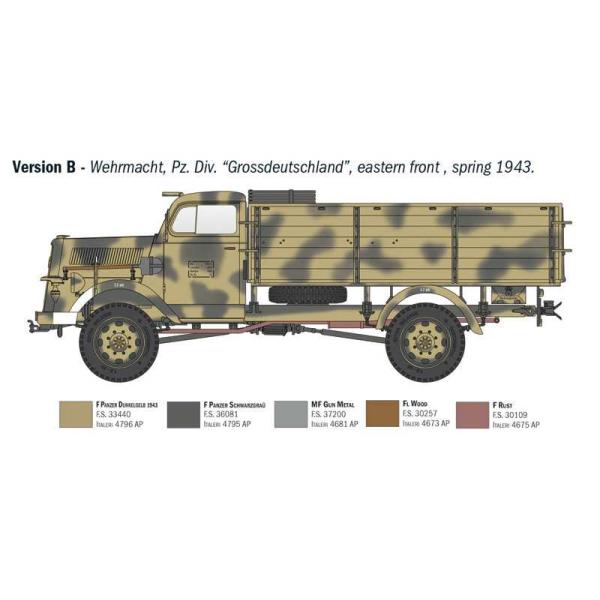 Model Kit military 6760 - Kfz. 305 Opel Blitz Typ A 4x4 (1:35) (obrázek 5)