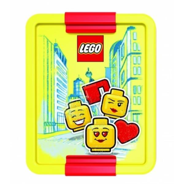 LEGO® ICONIC Girl box na desiatu - žltá / červená