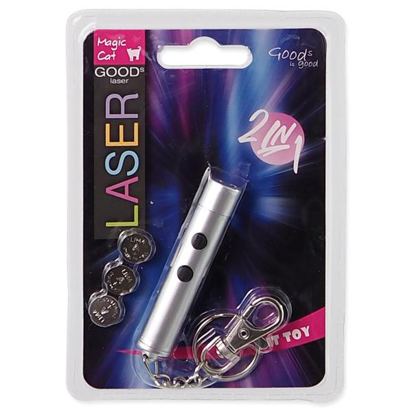 Giocattolo Magic Cat Puntatore laser e torcia 2in1 7 cm