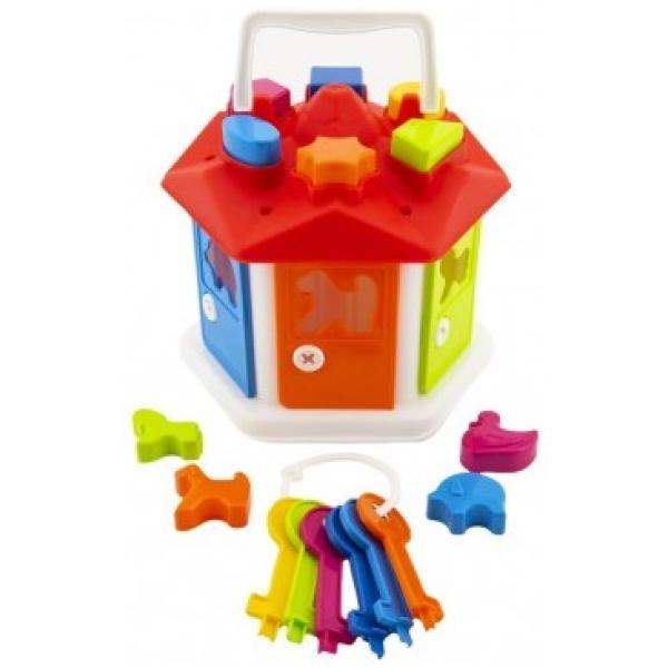 Vkladačka domček plast s kľúčmi so zvieratkami