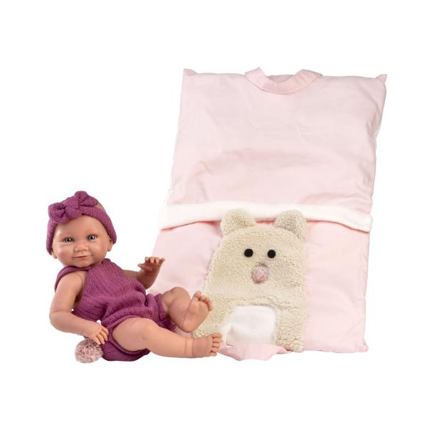 Llorens 73812 NEW BORN HOLČIČKA – realistická panenka miminko s celovinylovým tělem – 40 c