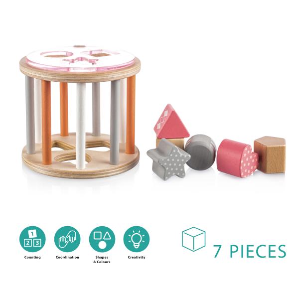 Dřevěná vkládačka aktivity, Pink (obrázek 5)