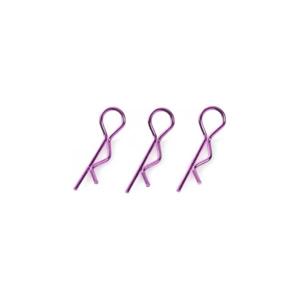 Sponka karosérie 1:8 veľká zahnutá fialová (10)