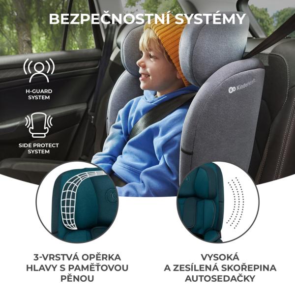 KINDERKRAFT Autosedačka Oneto3 i-Size 76-150cm + Isofix Harbor blue (obrázek 3)