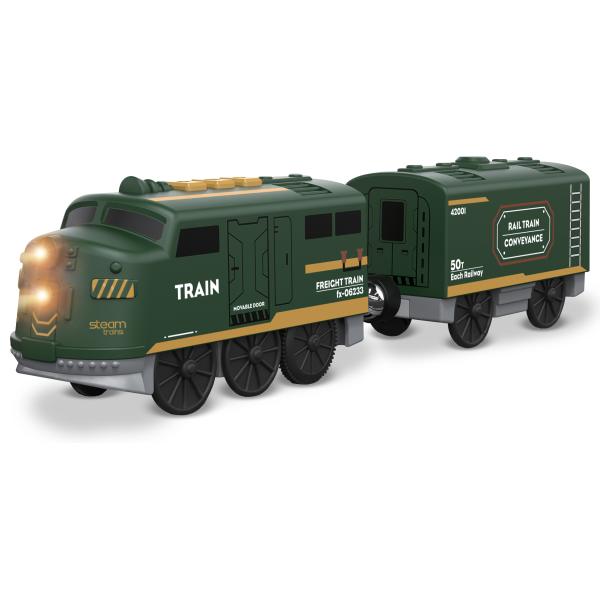 BABU vláčky - Elektrický vláček zelený - set 2 ks