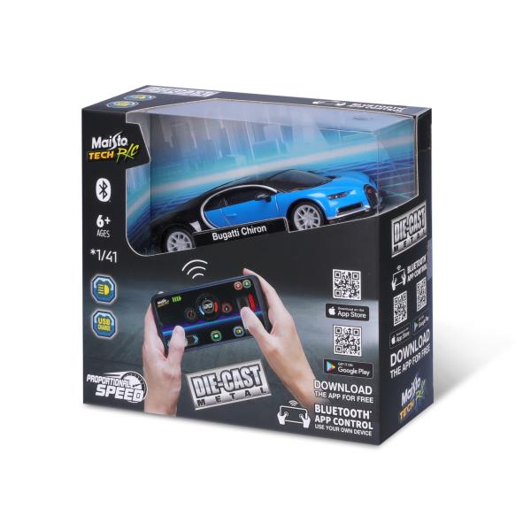 Maisto RC - DIE-CAST METAL se světly, Bugatti Chiron, 1:41, 2,4 GHz, USB, XTR, Bluetooth (obrázek 7)
