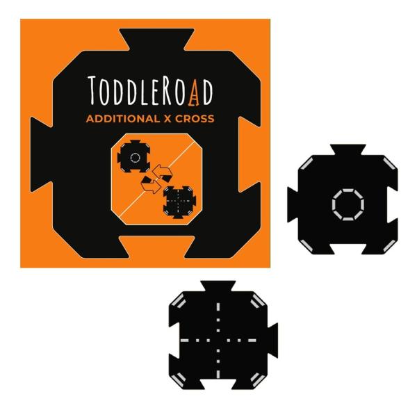 Toddleroad 2188 Kuhový objazd a križovatka - flexibilná cesta - 2 silikonové puzzle