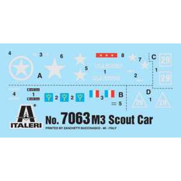 Model Kit military 7063 - M3A1 Scout Car (1:72) (obrázek 3)