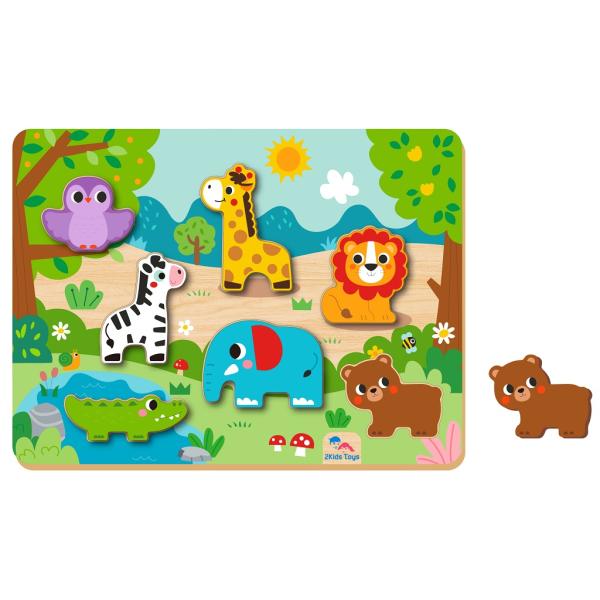 2Kids Toys Vkládací puzzle Zvířátka