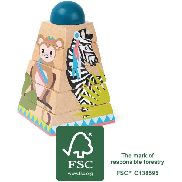 Small Foot Dřevěná nasazovací věž Jungle (obrázek 4)