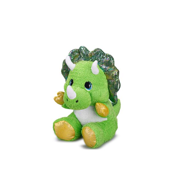 Triceratops plyšový 16,5cm sedící zelený