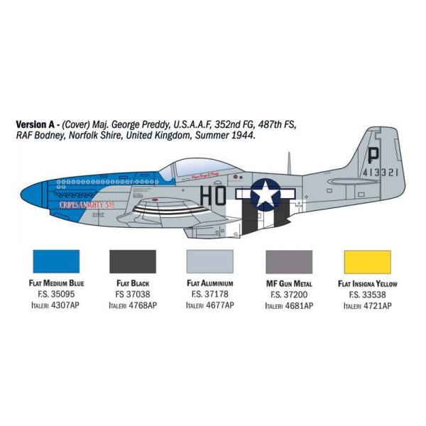 Model Kit letadlo 1484 - P-51D Mustang Aces (1:72) (obrázek 3)