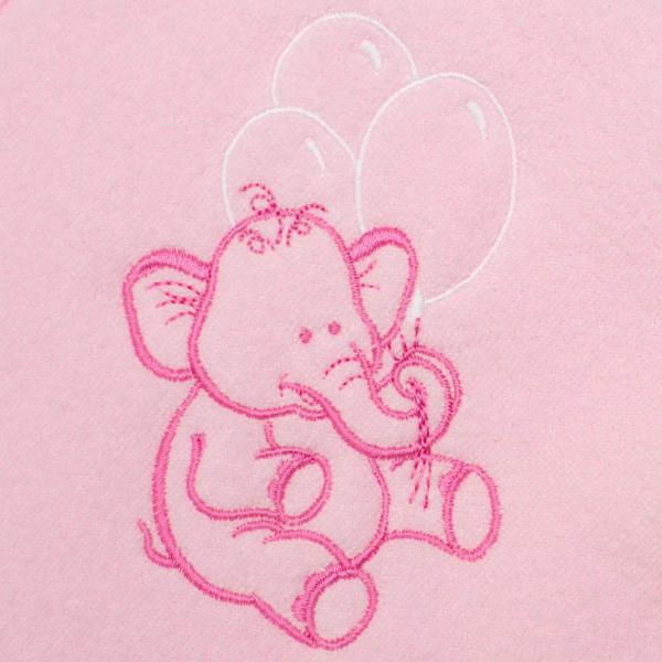 Dětská froté osuška s výšivkou a kapucí New Baby 80x80 růžová sloník (obrázek 3)