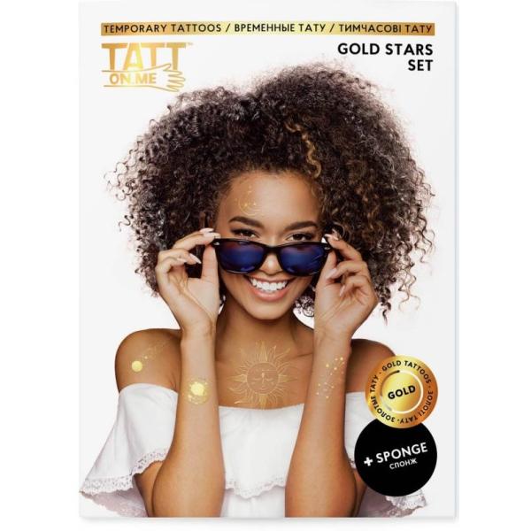 TATTonMe Metalické tetovačky pro ženy Stars sada Gold