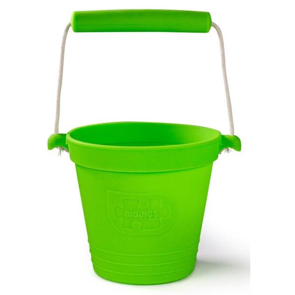 Bigjigs Toys Plážové vedierko zelené