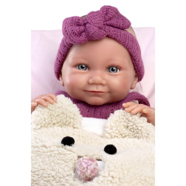 Llorens 73812 NEW BORN HOLČIČKA - realistická panenka miminko s celovinylovým tělem - 40 c (obrázek 4)