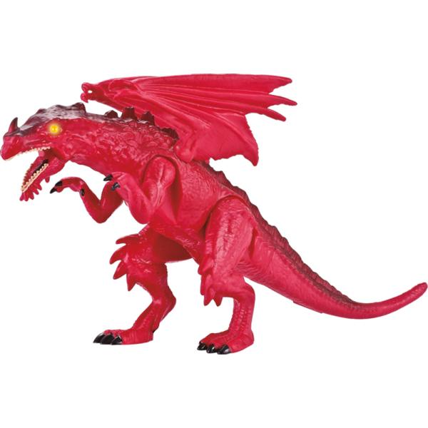 Dinosauro Drago Rosso 24 cm con luce e suono
