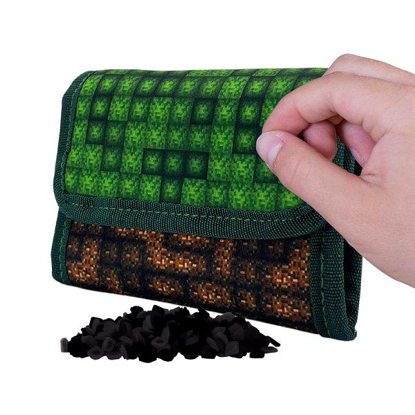 PIXIE CREW Peněženka, zelená, Mine&Craft 50 pixelů