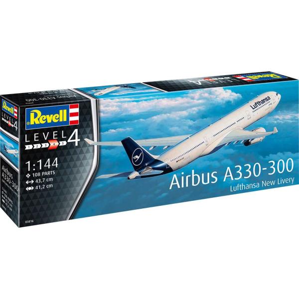 Plastic ModelKit letadlo 03816 - Airbus A330-300 - Lufthansa "New Livery" (1:144)