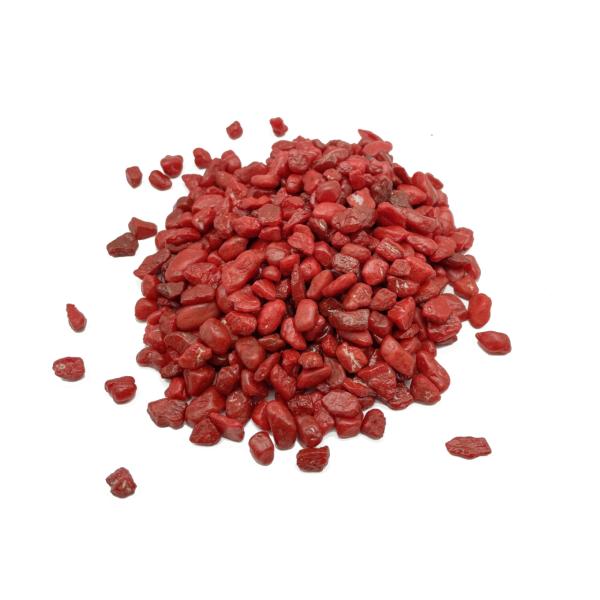 Akvarijní štěrk červený 4-8mm 3kg