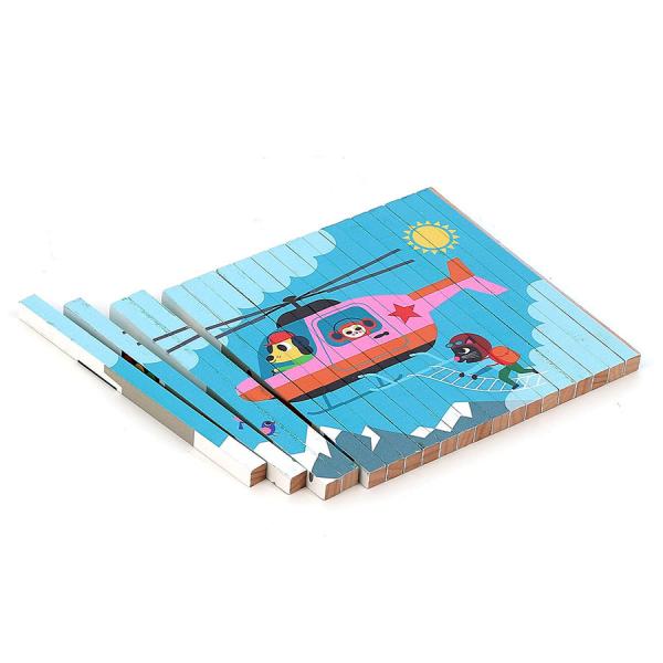 Vilac Dřevěná 4D skládačka Dopravní prostředky (obrázek 5)