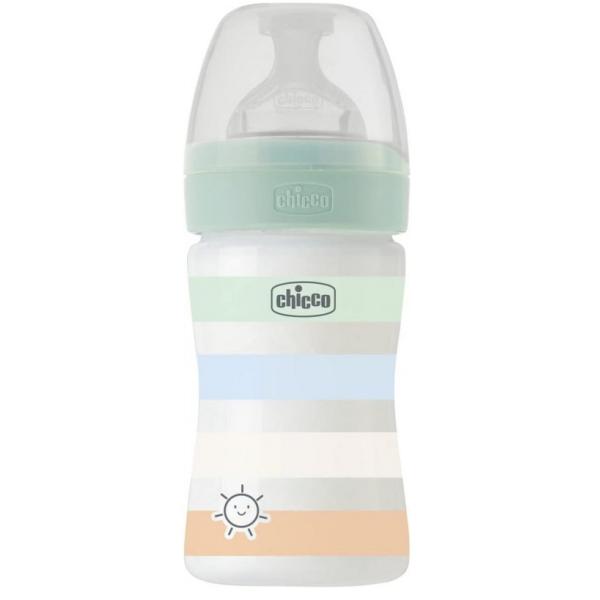 CHICCO Láhev kojenecká Well-being silikon 150ml chlapec