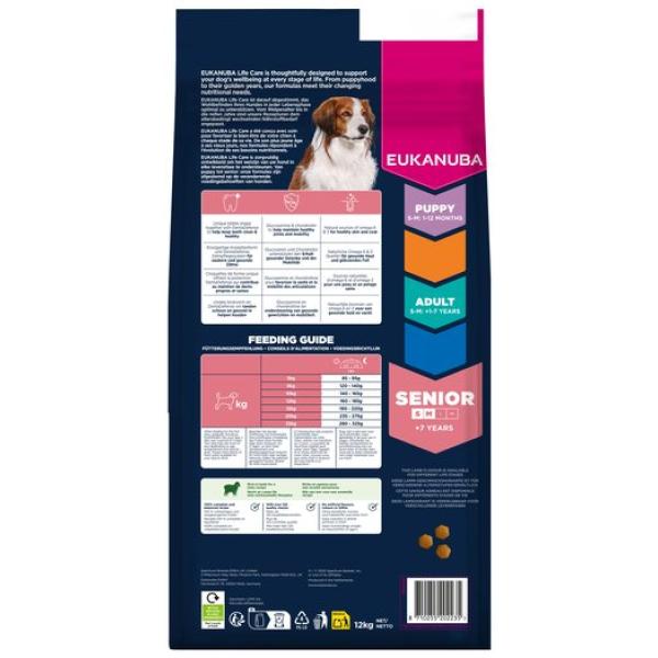 Krmivo EUKANUBA Senior Small and Medium bohaté na jehněčí 12 kg (obrázek 4)