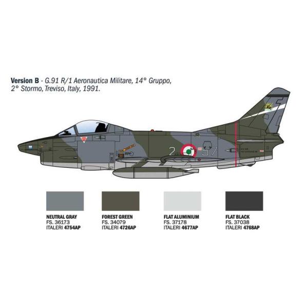 Model Kit letadlo 92645 - G.91 R1/R3 "Gina" (1:48) (obrázek 7)