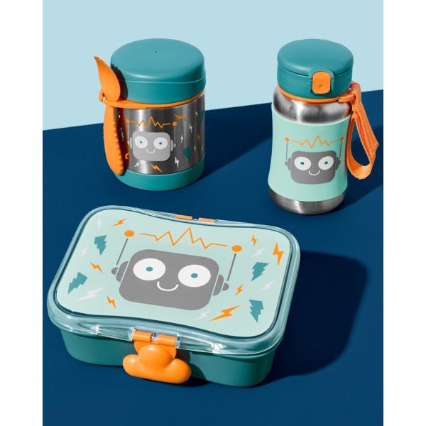 SKIP HOP Spark Style Termoska na jídlo se lžičkou/vidličkou Robot 325 ml, 3+ (obrázek 3)