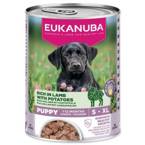 Konzerva EUKANUBA Puppy bohatá na jehněčí se bramborami 400 g