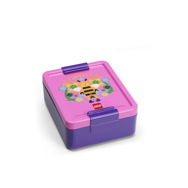 Room Copenhagen Lego Lunch Box Con Scomparti – Design Iconico, Durevole E Divertente Per Bambini, Viola, Lavabile In Lavastoviglie, Perfetto Per Meal-Prep, Snack E Viaggi-image