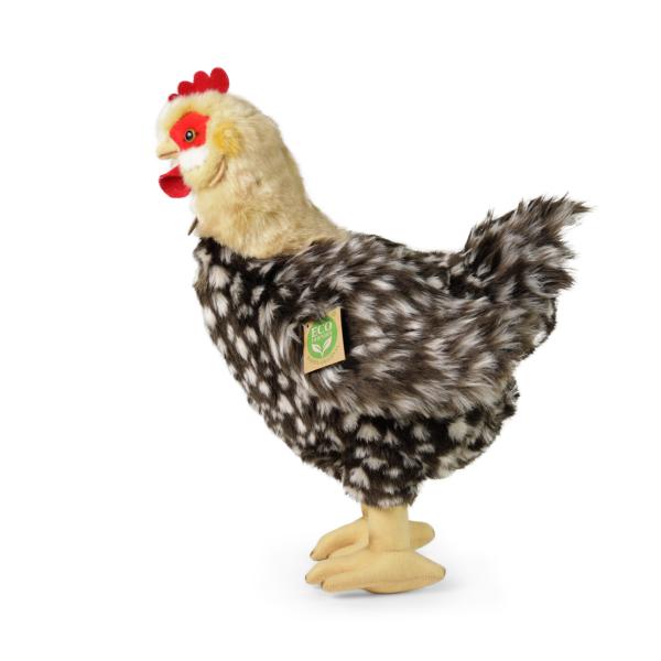 Plyšová slepice kropenatá stojící 33 cm s vajíčkem ECO-FRIENDLY (obrázek 3)
