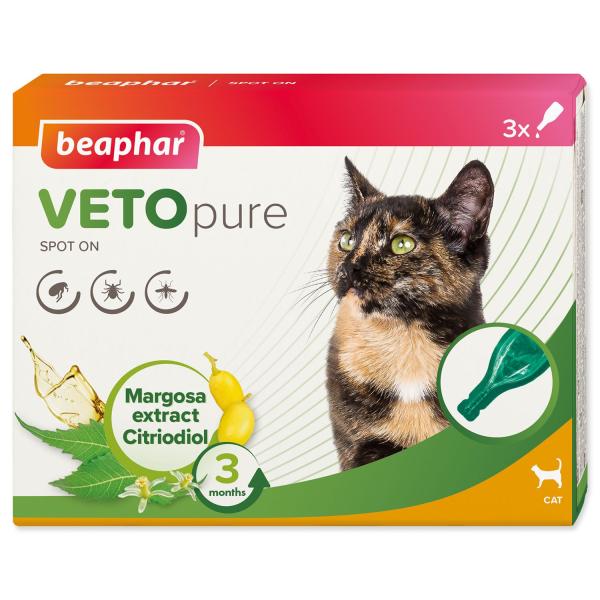 Beaphar Vetopure Spot-on pipeta pro kočky 3 ks