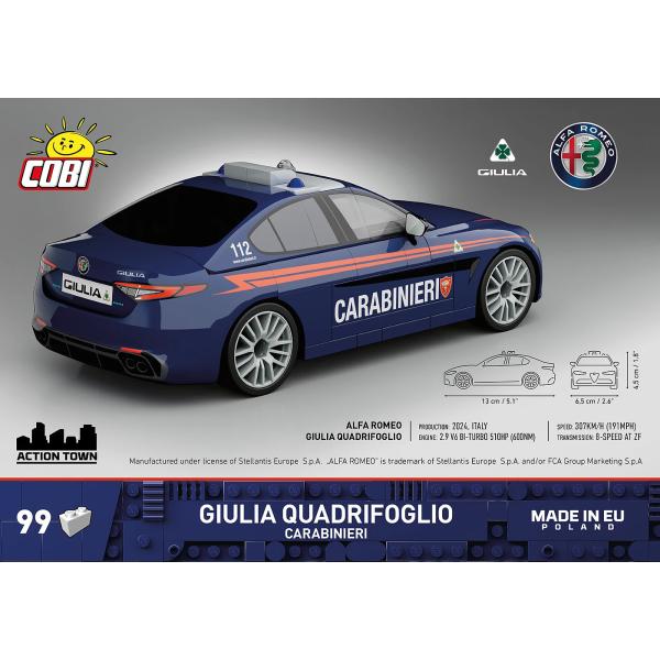 Cobi 24654 Alfa Romeo Giulia Quadrifoglio Carabinieri, 1:35, 99 k (obrázek 5)