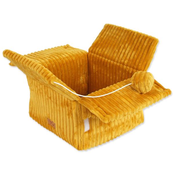 Kukaňa Magic Cat Stripe hořčicová 40x36cm