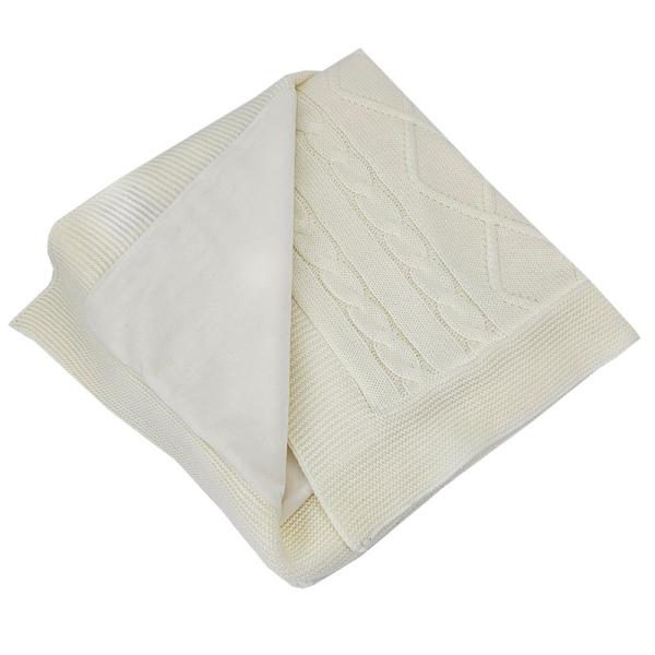 EKO Deka kašmírová s kožešinovou podšívkou Ecru 100×80 cm