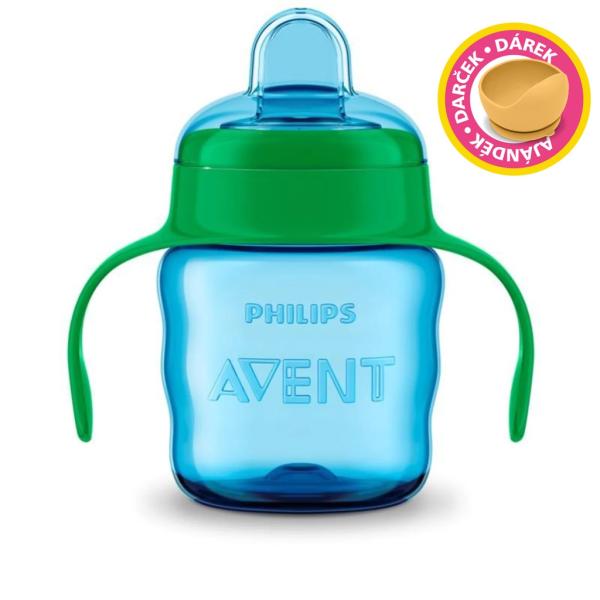 Philips AVENT Hrnček pre prvé dúšky Klasik 200 ml s držadlami chlapec+darček PETITE&MARS