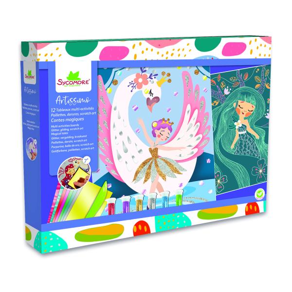 Sycomore Artissimo - XXL kreatívna sada - vyškrabávanie, metalická fólia, trblietky